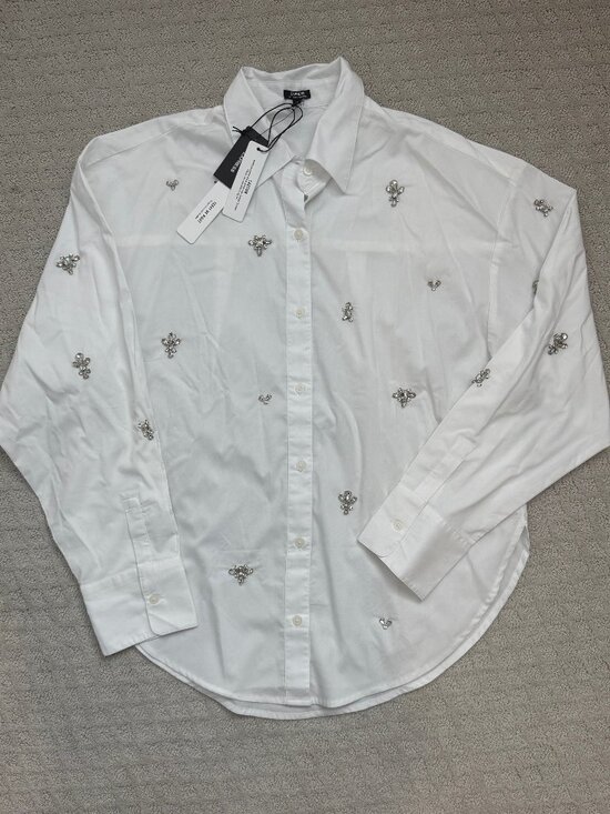 Express Tops - Express Jeweled Button Down Shirt